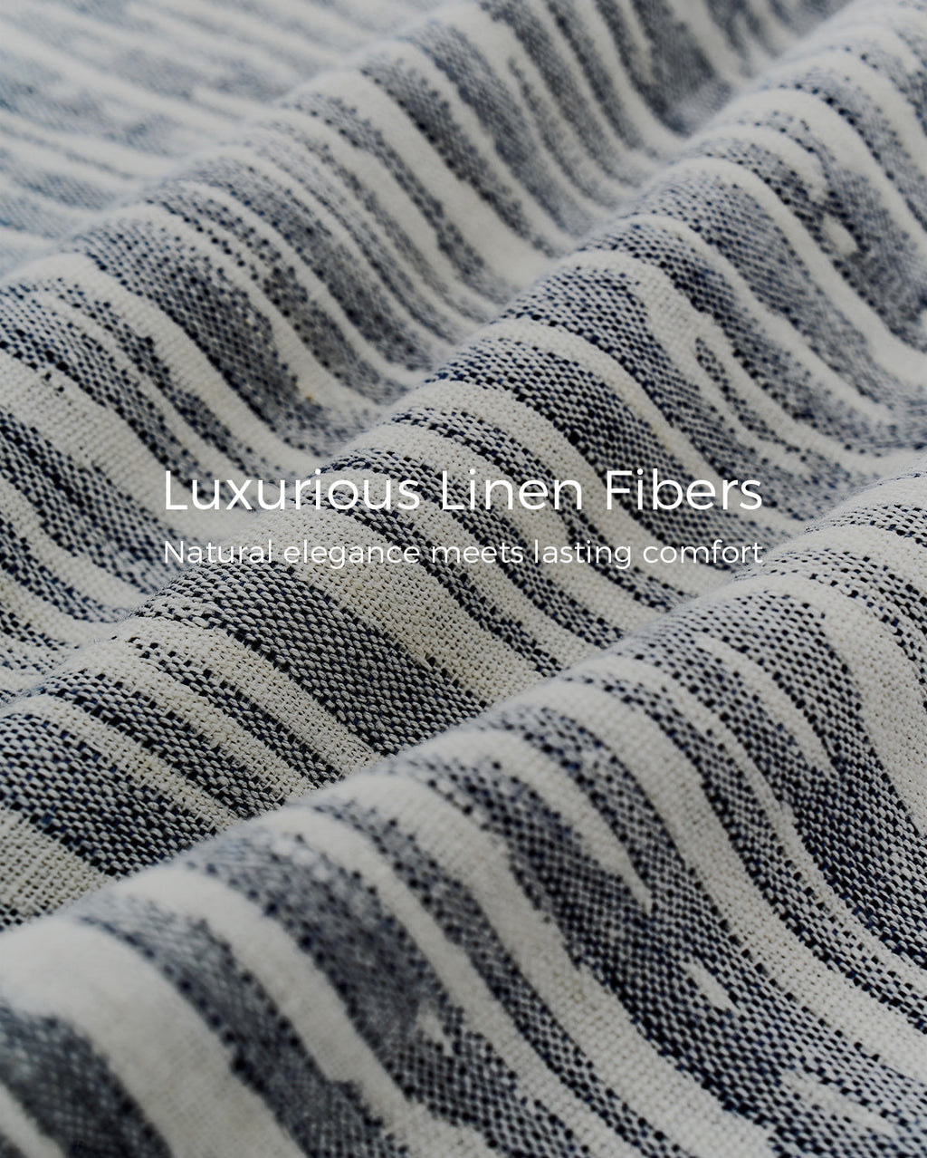 Momcozy baby carrier close-up, featuring luxurious linen fibers, striped texture, and natural elegance.