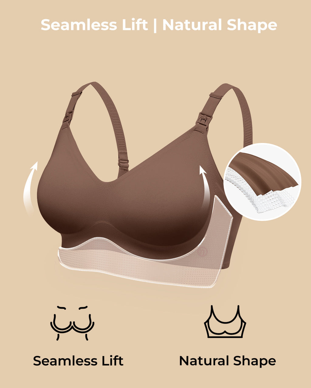 CozyAura-Ultra Soft Seamless Nursing Bra - YN21