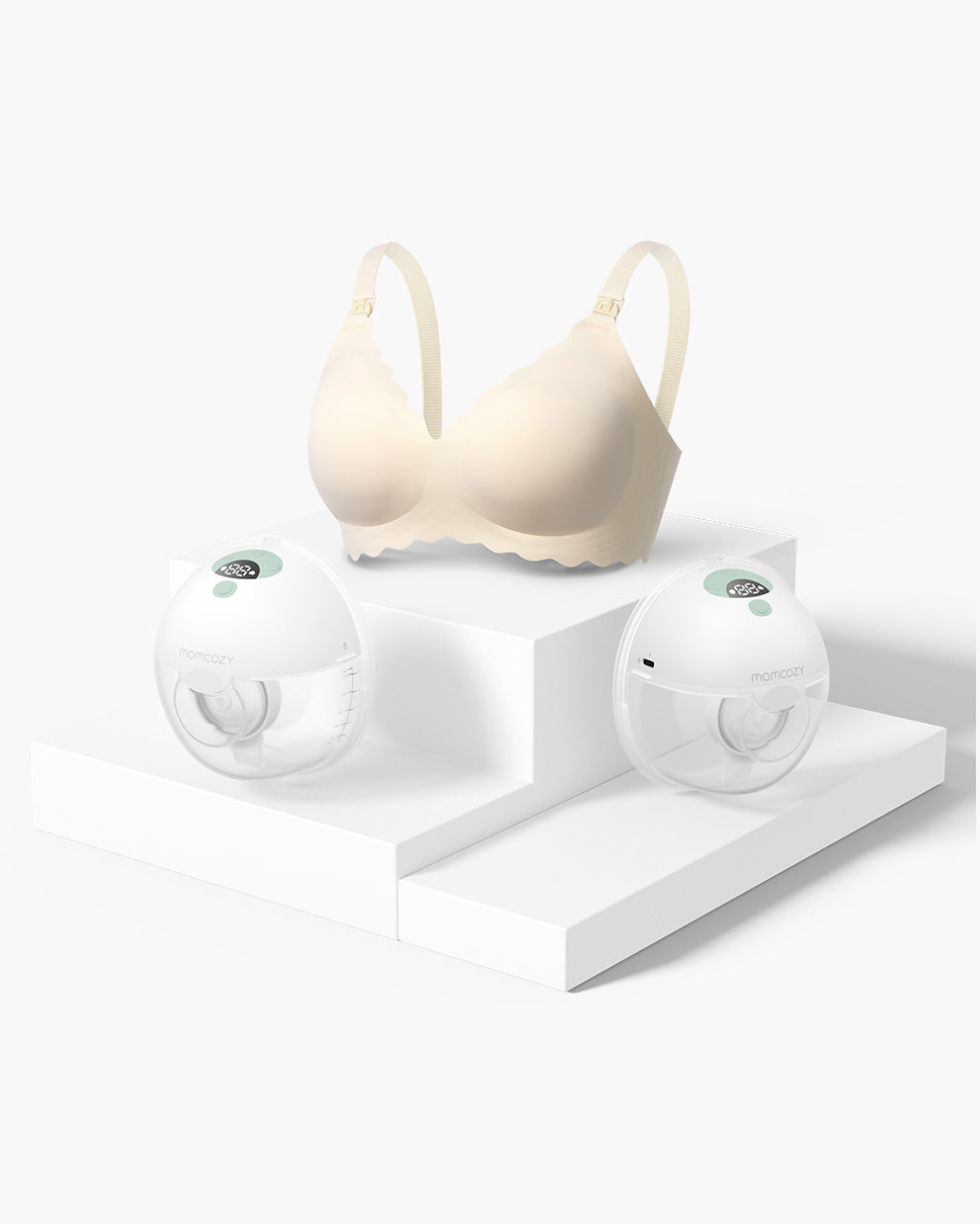 M5 Smart Bra Bundle: Double M5 Smart Breast Pump and Jelly Strip Bra(YN46)